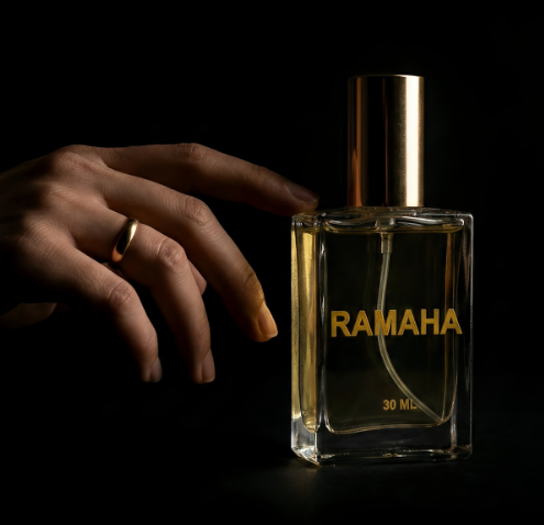 Ramaha Eau de Parfum bottle by ScentBliss - premium long-lasting luxury fragrance with oud and rose notes